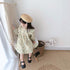 Girls' Dress 2022 Autumn New Skirt Long Sleeve Cotton And Hemp Pastoral Princess Floral Skirt